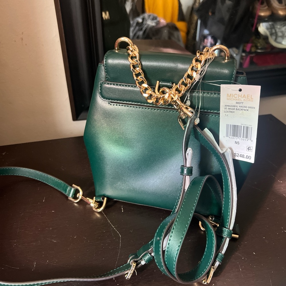 Michael Kors Emerald Green Backpack - Picture 3 of 7